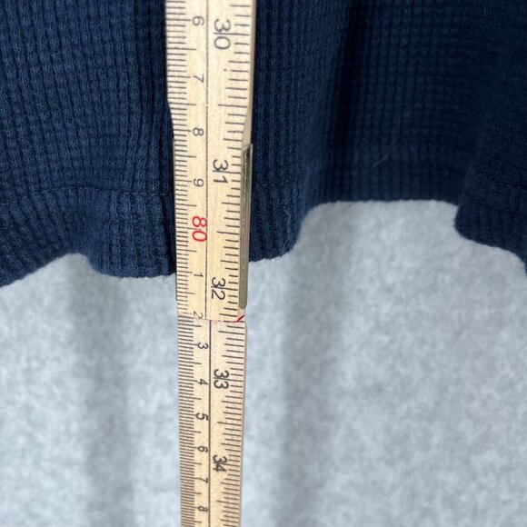 Ralph Lauren Chaps VTG Thermal Long Sleeve Shirt Size L Blue Outdoor Buck Deer - Picture 8 of 10